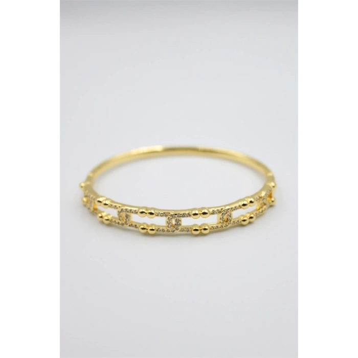 HERŞEYTREND Taşlı Vip Bilezik - Altın