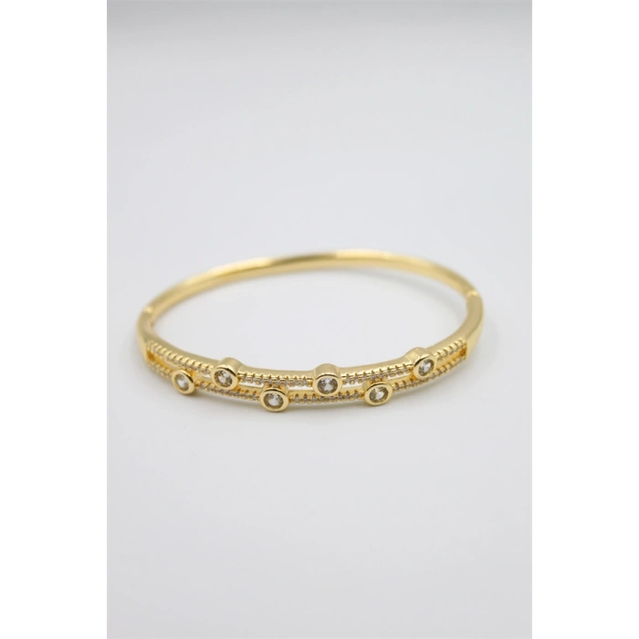 HERŞEYTREND Taşlı Vip Bilezik - Altın