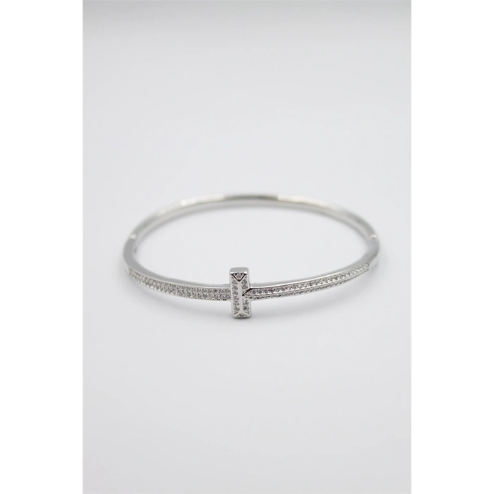 HERŞEYTREND Taşlı Vip Bilezik - Gümüş