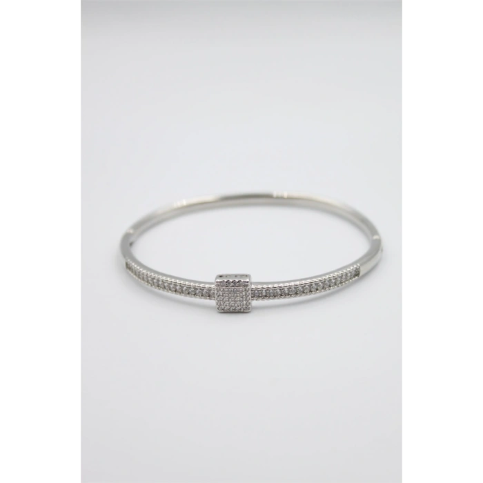 HERŞEYTREND Taşlı Vip Bilezik - Gümüş