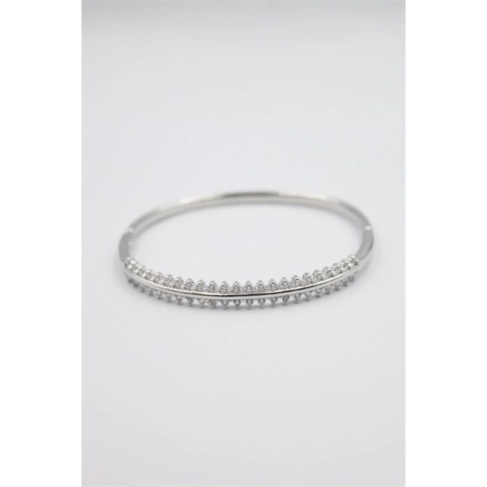 HERŞEYTREND Taşlı Vip Bilezik - Gümüş