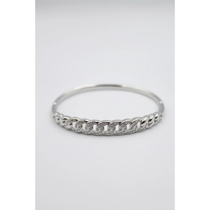 HERŞEYTREND Taşlı Vip Bilezik - Gümüş