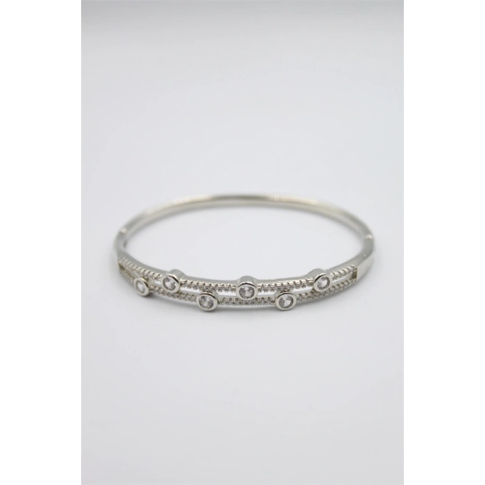 HERŞEYTREND Taşlı Vip Bilezik - Gümüş