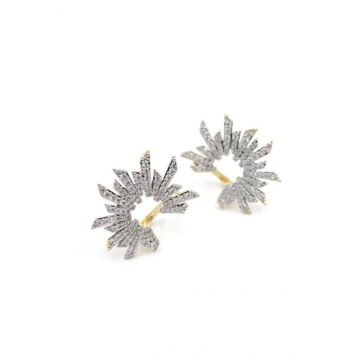 LitaeTrend Taşlı Vip Küpe - Altın