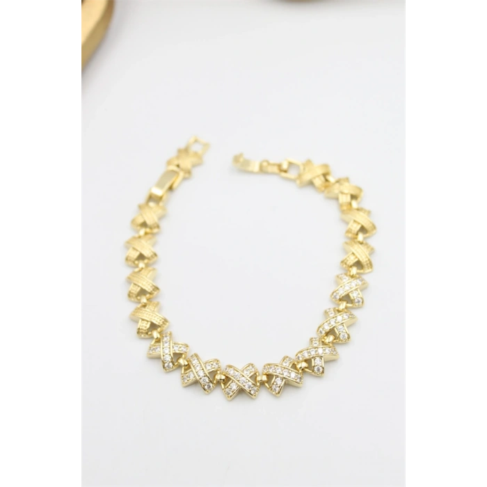 HERŞEYTREND Taşlı Xuping Bileklik - Altın