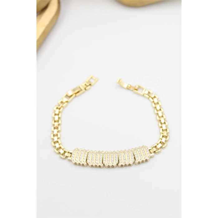 HERŞEYTREND Taşlı Xuping Bileklik - Altın