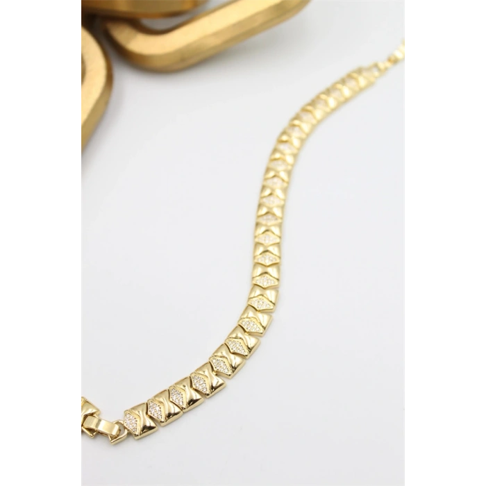 HERŞEYTREND Taşlı Xuping Bileklik - Altın