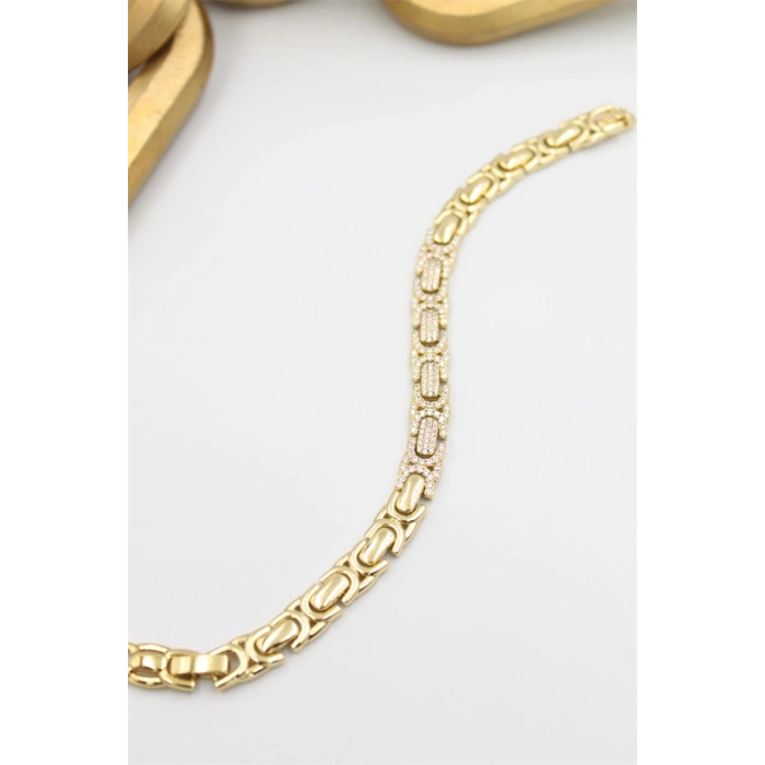 HERŞEYTREND Taşlı Xuping Bileklik - Altın