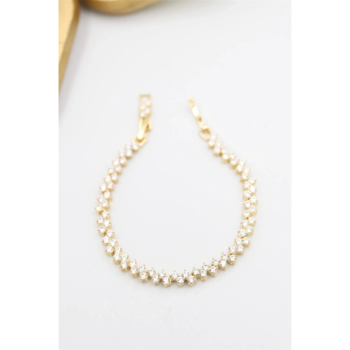 HERŞEYTREND Taşlı Xuping Vip Bileklik - Altın