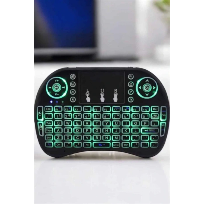 LitaeTrend TV Uyumlu Mini Klavye Q Klavye Işıklı Tüm Cihazlara Uyumlu