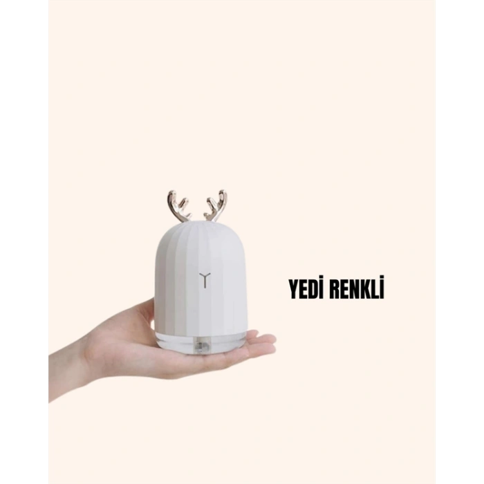 HERŞEYTREND USB Şarjlı Mini USB Nemlendirici LED Işıklı Masaüstü Cihaz
