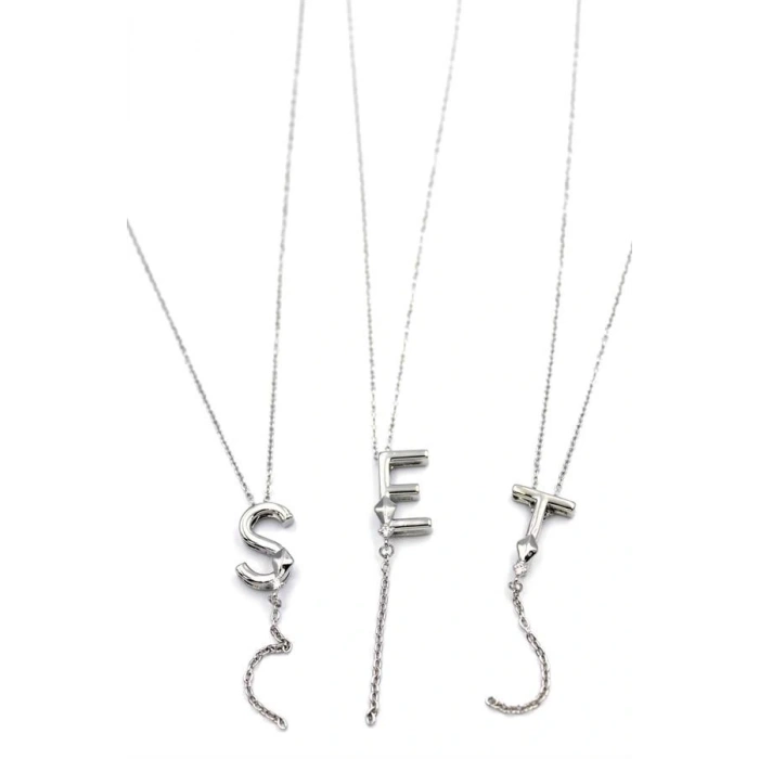 LitaeTrend Uzak Şehir Harf Kolye - Gümüş