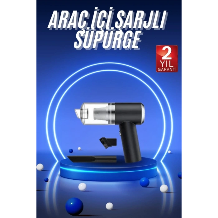 LitaeTrend Vakumlu Araç İçi Süpürge Taşınabilir Pratik Şarjlı Temizlenebilir