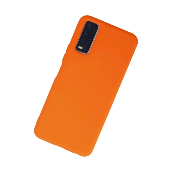 LitaeTrend Vivo Y11S Kılıf Nano içi Kadife Silikon - Turuncu
