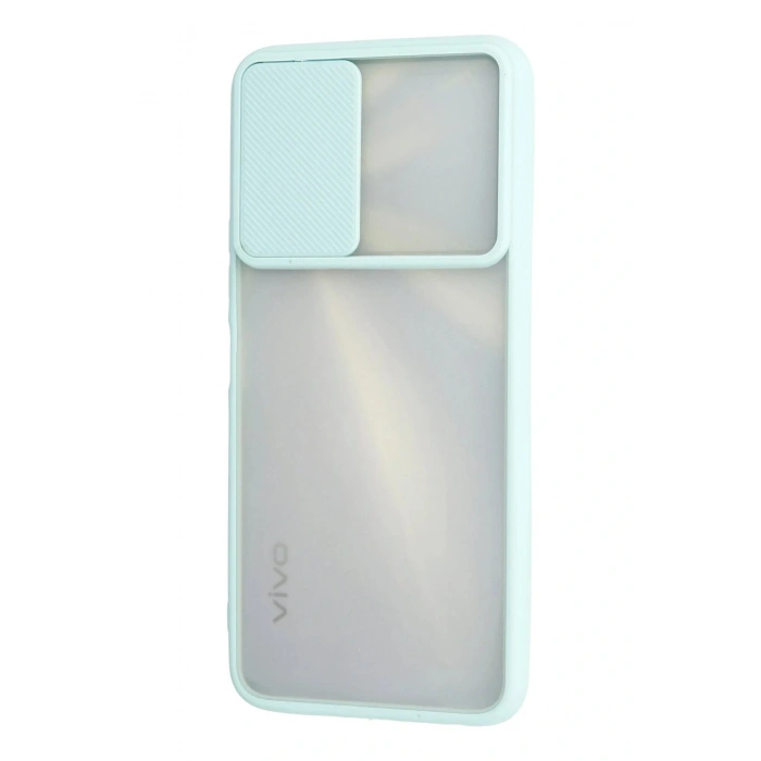 LitaeTrend Vivo Y11S Kılıf Palm Buzlu Kamera Sürgülü Silikon - Turkuaz