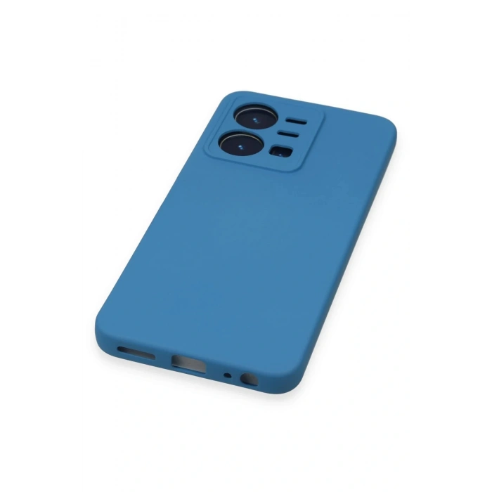 LitaeTrend Vivo Y35 Kılıf Nano içi Kadife Silikon - Mavi