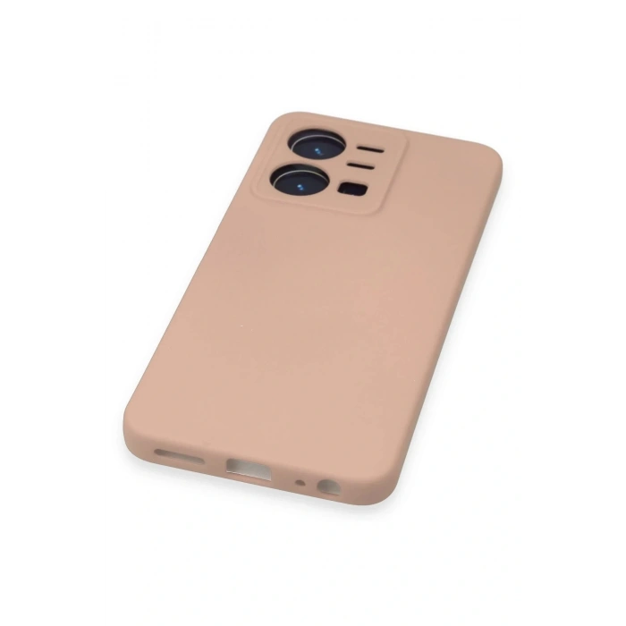 LitaeTrend Vivo Y35 Kılıf Nano içi Kadife Silikon - Pudra