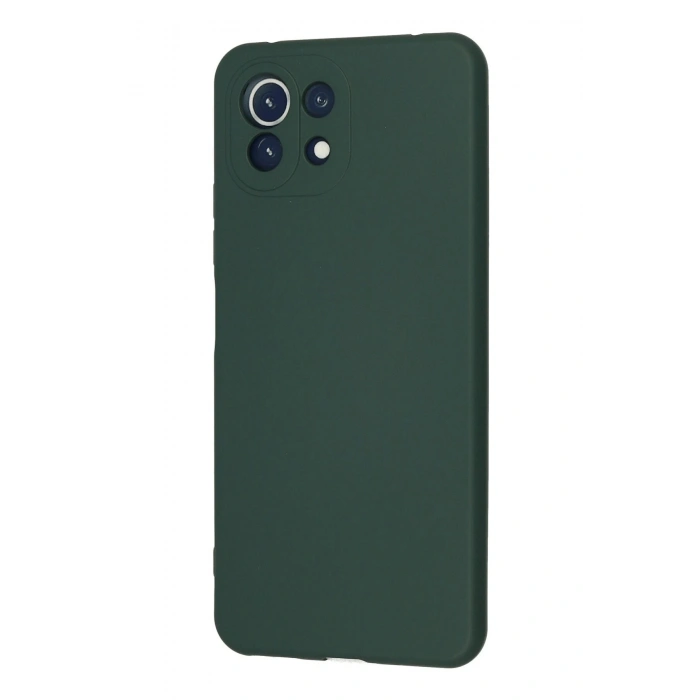 LitaeTrend Xiaomi Mİ 11 Lite Kılıf Nano içi Kadife Silikon - Koyu Yeşil