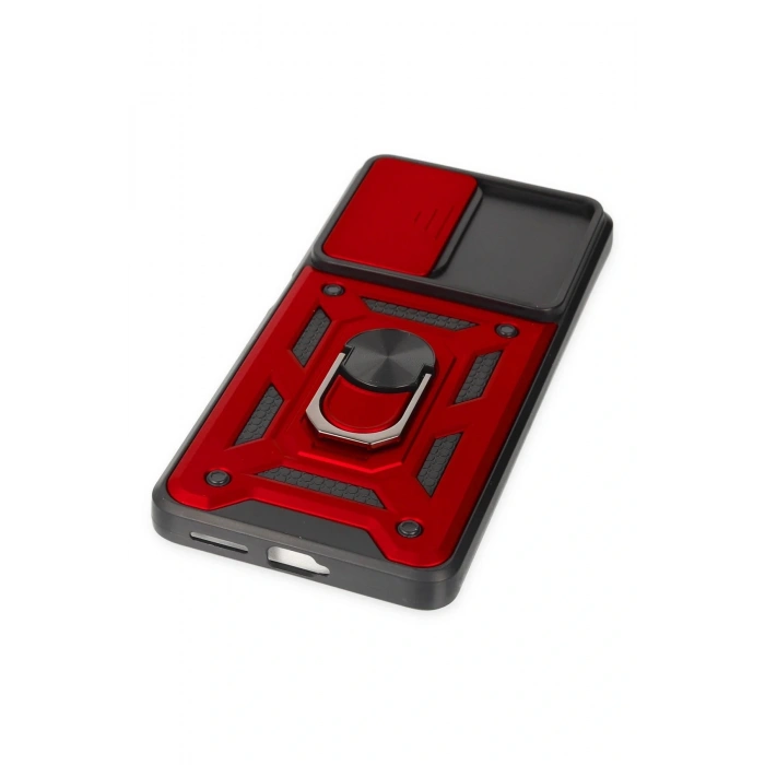 LitaeTrend Xiaomi Mi 11T Pro Kılıf Pars Lens Yüzüklü Silikon - Kırmızı