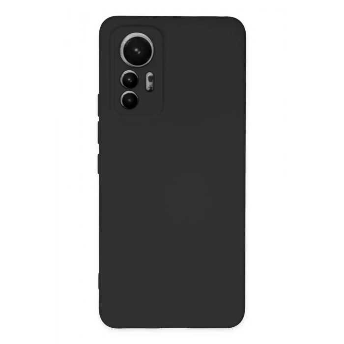 LitaeTrend Xiaomi Mi 12 Lite Kılıf Nano içi Kadife Silikon - Siyah