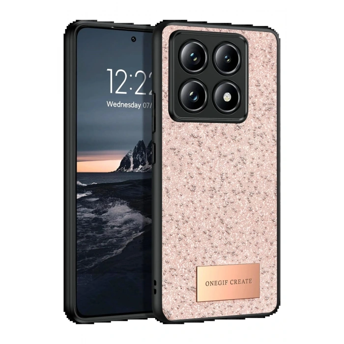 LitaeTrend Xiaomi Mi 14T Pro Bright Simli Kapak - Pembe