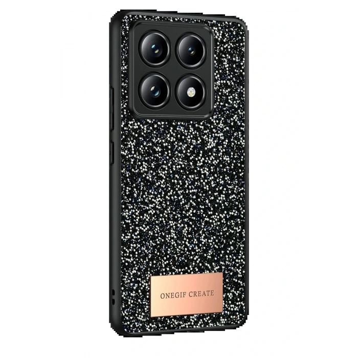 LitaeTrend Xiaomi Mi 14T Pro Bright Simli Kapak - Siyah