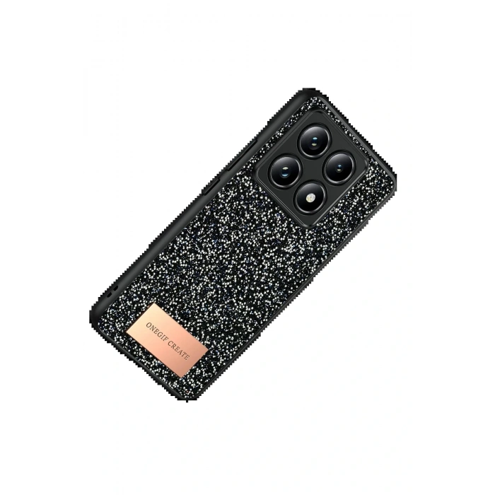 LitaeTrend Xiaomi Mi 14T Pro Bright Simli Kapak - Siyah