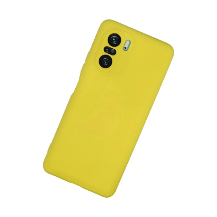 LitaeTrend Xiaomi Poco F3 Kılıf Nano içi Kadife Silikon - Sarı