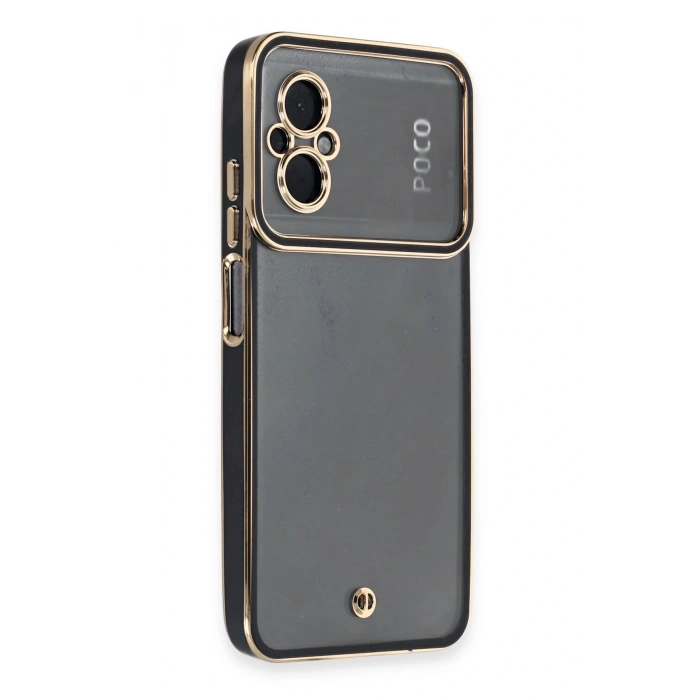 LitaeTrend Xiaomi Poco M5 Kılıf Liva Lens Silikon - Siyah