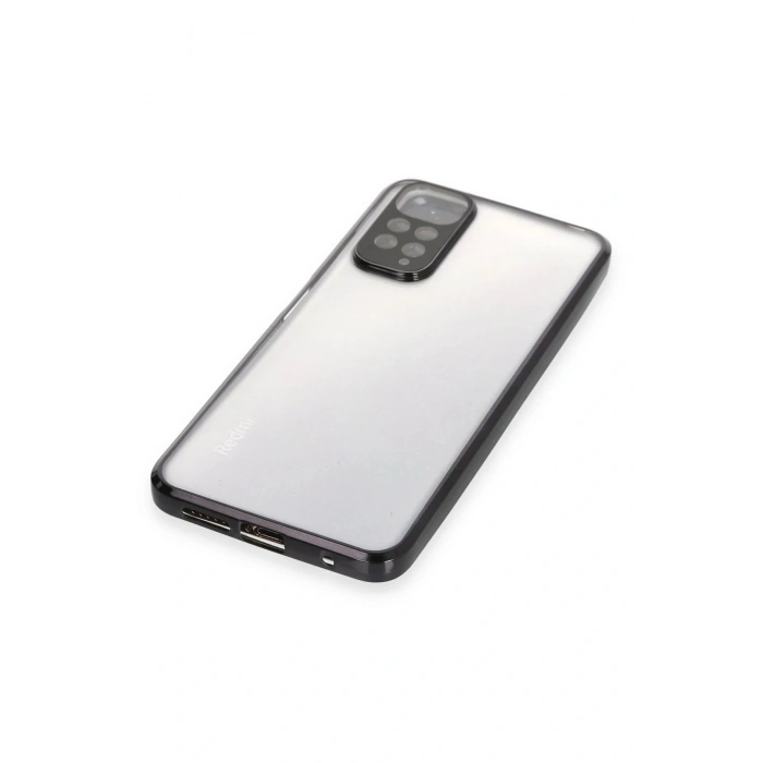 LitaeTrend Xiaomi Redmi Note 11 Kılıf Lensli Silikon - Siyah