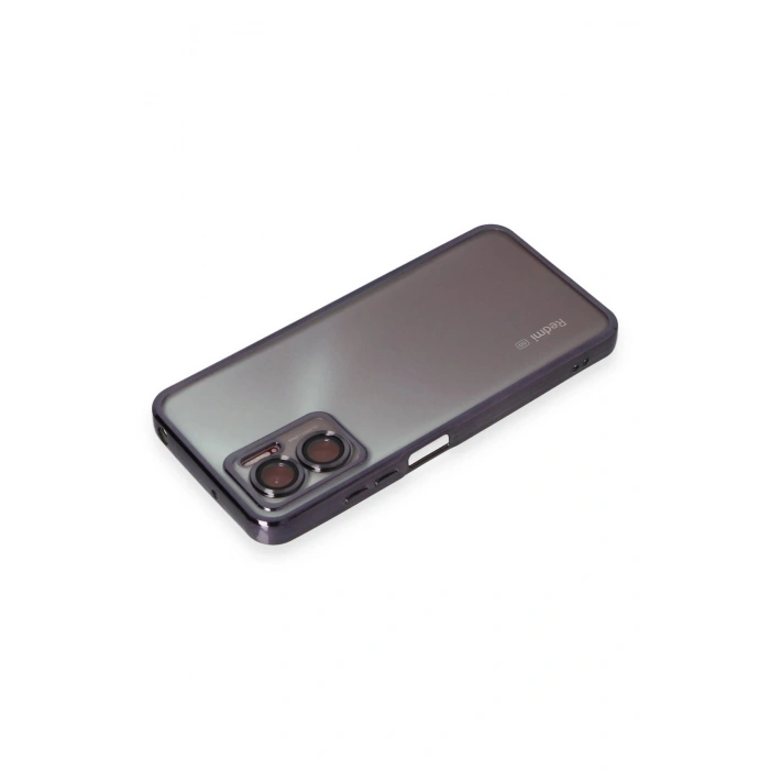 LitaeTrend Xiaomi Redmi Note 11E Kılıf Lensli Silikon - Mor