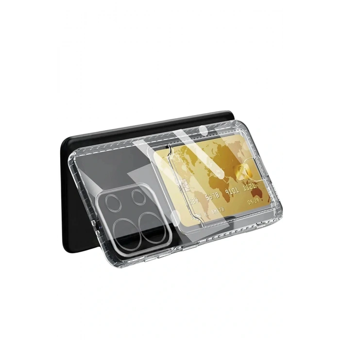 LitaeTrend Xiaomi Redmi Note 13 4G Kılıf Kart Şeffaf Silikon - Şeffaf