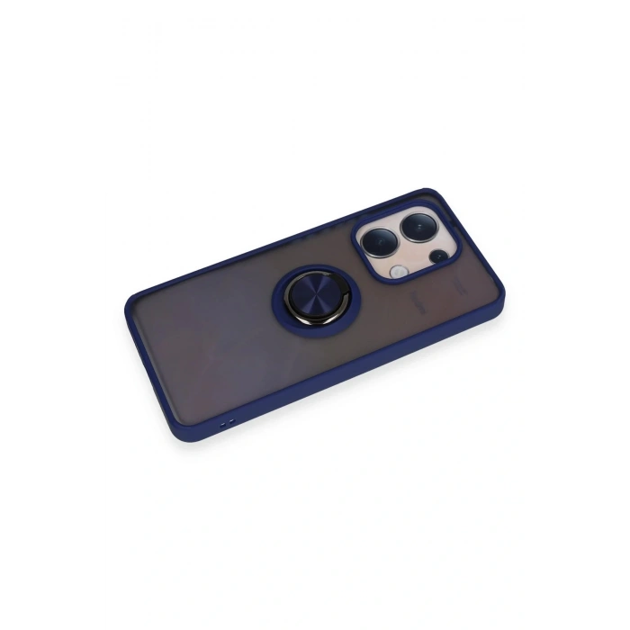 LitaeTrend Xiaomi Redmi Note 13 4G Kılıf Montreal Yüzüklü Silikon Kapak - Lacivert