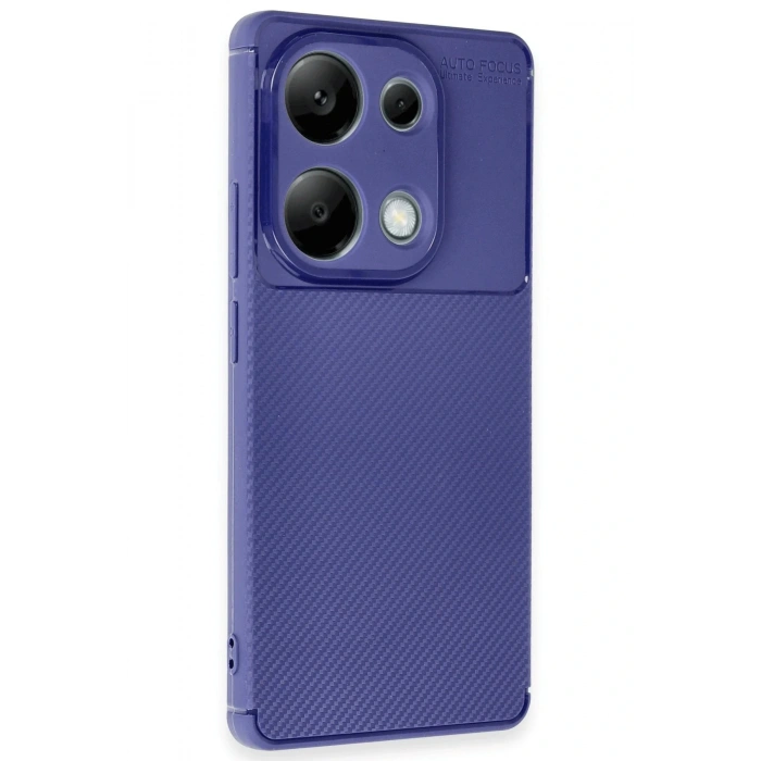 LitaeTrend Xiaomi Redmi Note 13 Pro 4G Kılıf Auto Focus Karbon Kapak - Lacivert