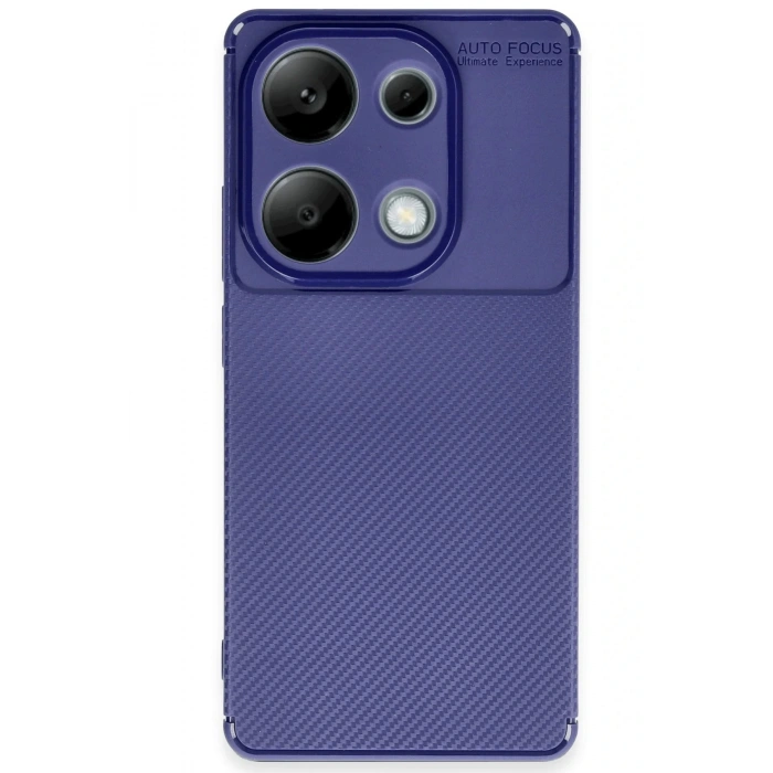 LitaeTrend Xiaomi Redmi Note 13 Pro 4G Kılıf Auto Focus Karbon Kapak - Lacivert