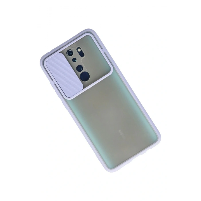 LitaeTrend Xiaomi Redmi Note 8 Pro Kılıf Palm Buzlu Kamera Sürgülü Silikon - Lila