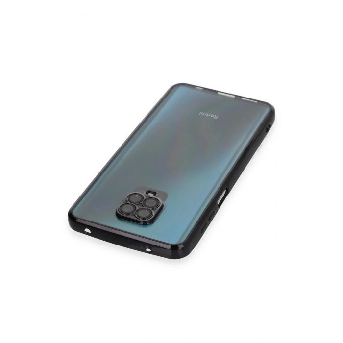 LitaeTrend Xiaomi Redmi Note 9 Pro Kılıf Lensli Silikon - Siyah