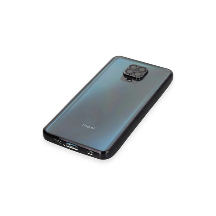 LitaeTrend Xiaomi Redmi Note 9 Pro Kılıf Lensli Silikon - Siyah