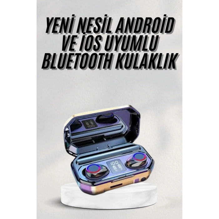 LitaeTrend Yeni Nesil Bluetooth Kulaklık Uzun Pil Ömrü El Fenerli Dijital Şarj Göstergeli
