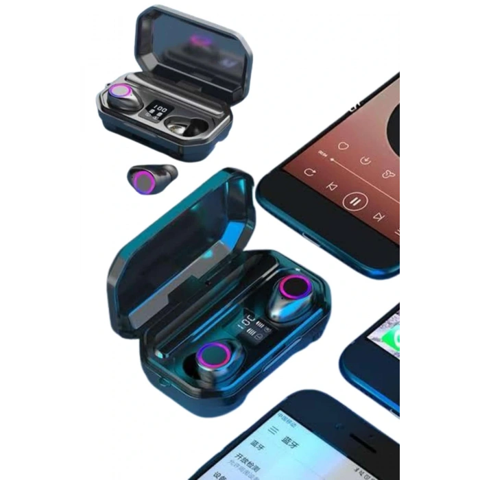 LitaeTrend Yeni Nesil Bluetooth Kulaklık Uzun Pil Ömrü El Fenerli Dijital Şarj Göstergeli