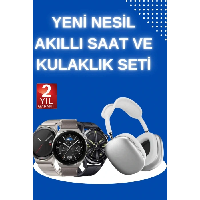 LitaeTrend Yeni Nesil Sesli Görüşme Akıllı Saat ve Powerbank Çoklu Şarj Girişli Bluetooth Kulaklık Nabız Ölçer