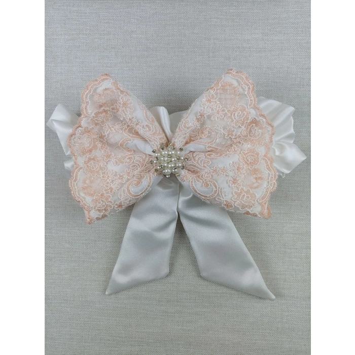 LitaeTrend Yenidoğan Sahra Taç Nakışlı Trilüks Kundak Bebek Battaniyesi Ekru