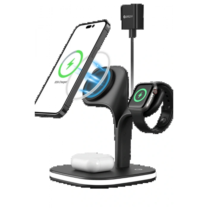 LitaeTrend YM-UD22 Kablosuz Şarj Masaüstü Set - Siyah