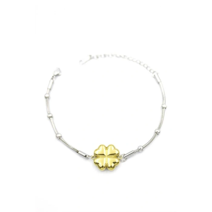 LitaeTrend Yonca Zincir Bileklik - Altın