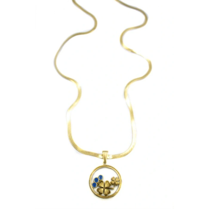 LitaeTrend Yoncalı Fanus İtalyan Kolye - Altın