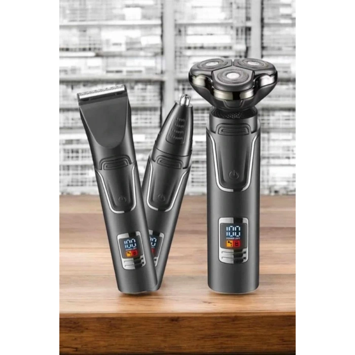 LitaeTrend Yüksek Performanslı 3 Başlıklı Profesyonel Tıraş Makinesi