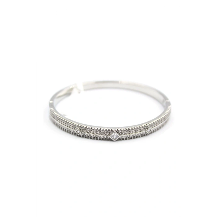 HERŞEYTREND Zirkon Taşlı Bilezik - Gümüş