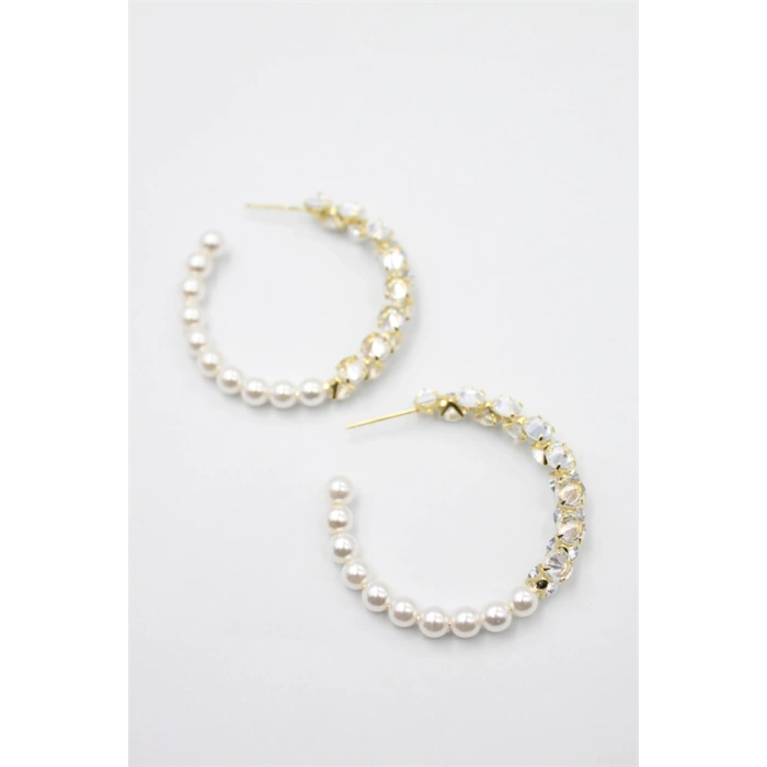 HERŞEYTREND Zirkon Taşlı Küpe - Altın