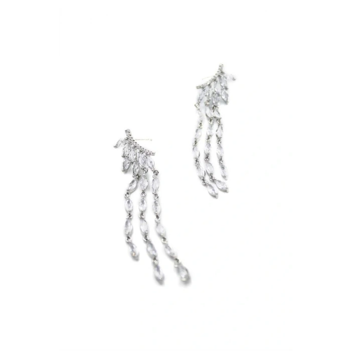 LitaeTrend Zirkon Taşlı Küpe - Gümüş