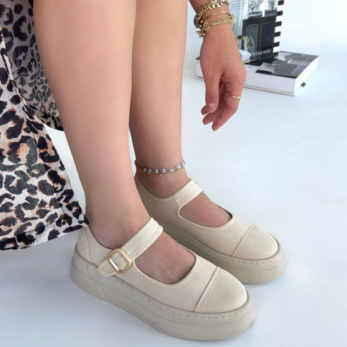 Lunni Bej Keten Spor Ayakkabı